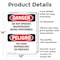 Signmission Do Not Operate Maintenance Bilingual Danger Sign, Aluminum, 10in W x 14in L, 2PK OS-2PACK-DS-A-1014-VS-1154 - alternate 5